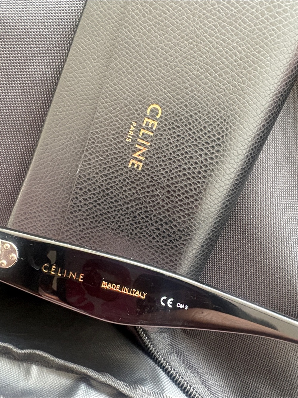 Celine Black Sunglasses with Black Leather Case - Picture 5 of 5